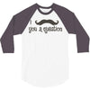 mustache 3/4 Sleeve Shirt