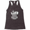 beer does not ask questions Racerback Tank