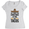 i love you and tacos. Women's Triblend Scoop T-shirt