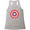 captain america dying bleeding logo Racerback Tank