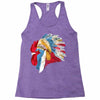 chief many feathers Racerback Tank