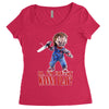 chucky funny quote ideal birthday present gift Women's Triblend Scoop T-shirt