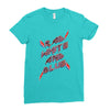 rad white and blue Ladies Fitted T-Shirt