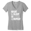 eat sleep spurs Women's V-Neck T-Shirt