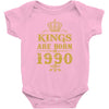 kings are born in 1990 Baby Bodysuit