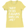 why does it always rain on me Ladies Fitted T-Shirt