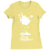 christmas icons with snow Ladies Fitted T-Shirt