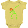 pumpkin skeleton dabbing Baby Bodysuit