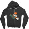 the falling italian Zipper Hoodie