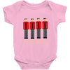 pixelated kraftwerk turquoise kids Baby Onesie