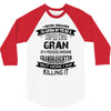 Super Cool Gran Of A Freaking Awesome Granddaughter 3/4 Sleeve Shirt