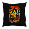 crazy halloween pit lady Throw Pillow