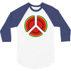 watermelon peace sign 3/4 Sleeve Shirt