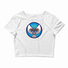 lucha libre   blue Crop Top