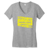 danger danger friend zone funny slogan Women's V-Neck T-Shirt