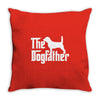 the dogfather beagle white Throw Pillow