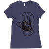 talk to the hand Ladies Fitted T-Shirt