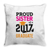 Class of 2017 Proud Sister Graduation Throw Pillow