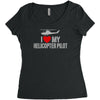 i' love my helicopter pilot Women's Triblend Scoop T-shirt