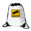 as seen on cctv chav rude,funny,cool,modern,fun Drawstring Bags