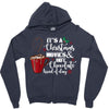 it's a christmas movies and hot chocolate kind of day Zipper Hoodie