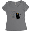 Halloween Cat Women's Triblend Scoop T-shirt