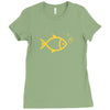 gold fish Ladies Fitted T-Shirt