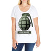 hand grenade military army Ladies Curvy T-Shirt