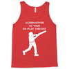 alternatives to war play cricket batting anti war stencil tour Tank Top