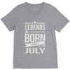 legends are born in july V-Neck Tee