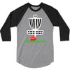disc golf frisbee leaning on target basket innova 3/4 Sleeve Shirt