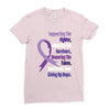 supporting the fighter, admiring the survivors, honoring the taken Ladies Fitted T-Shirt