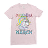 unicorns are born in march cute unicorn Ladies Fitted T-Shirt