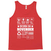 Born In November Tank Top