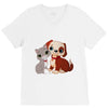 nice cat and dog V-Neck Tee
