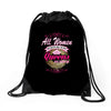 quens are born [your date] Drawstring Bags