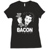 love bacont fun ny Ladies Fitted T-Shirt