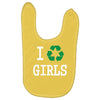 i recycle girls slogan text funny baseball jersey Baby Bibs