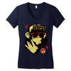 hip hop gorila Women's V-Neck T-Shirt