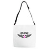 angel wing believe breast cancer Adjustable Strap Totes