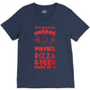 horror movies, pizza and beer V-Neck Tee
