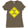 baby on board bumper sticker decal safety cute funny Ladies Fitted T-Shirt