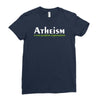atheism funny retro religion jesus christ believer comic god Ladies Fitted T-Shirt