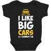 i like big monster cars Baby Bodysuit