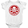 red skull logo avengers marvel comics gift Baby Onesie