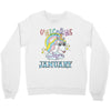 unicorns are born in january cute unicorn Crewneck Sweatshirt
