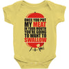 once you put my meat in your mouth t shirt tee funny grilling cook che Baby Onesie