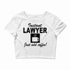instant lawyer just add coffee Crop Top