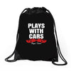 Plays With Cars Drawstring Bags