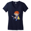 lion ow Women's V-Neck T-Shirt
